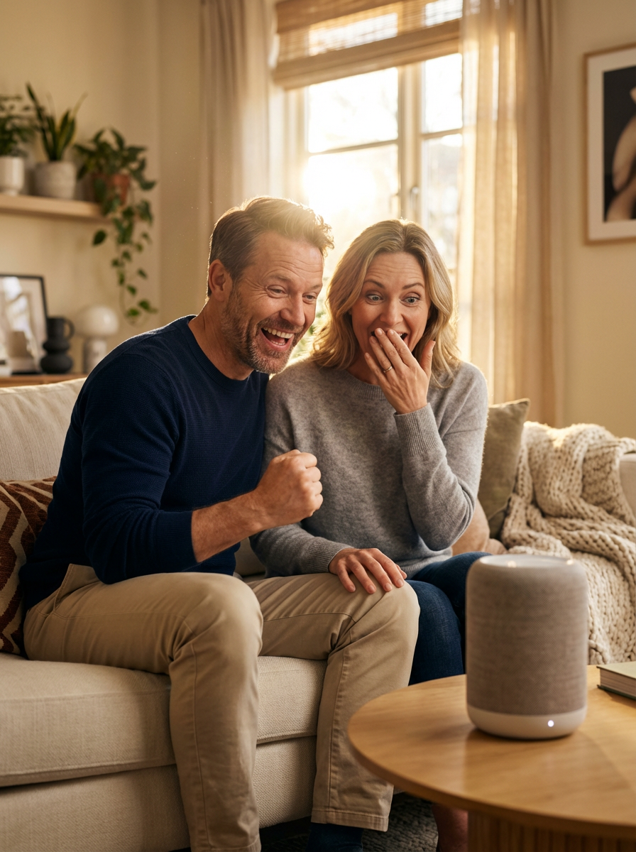 Pareja escuchando música